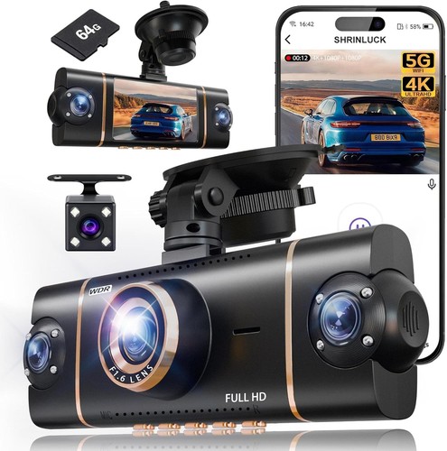 Dash cam canali 3x - 4k,