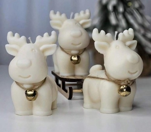 Set renna alce candele 3d - set,
