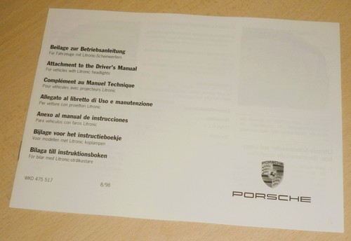 Uso manutenzione porsche 986 - manutenzione,