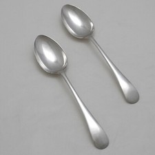 OLD ENGLISH Design ATKIN BROS Sheffield Silver Servizio Posate Coppia Cucchiai da Tavola