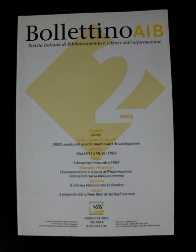 Bollettino aib 2003 il - bollettino, n.