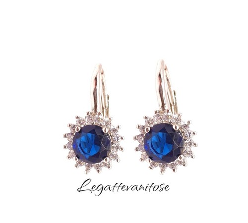 Orecchini zaffiro blu - orecchini,