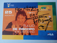 TULLIO DE PISCOPO AUTOGRAFO ORIGINALE SPLENDIDA CARTOLINA 9x15cm SIGNED CANTANTE