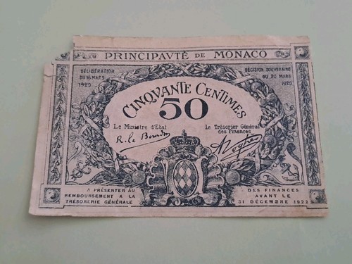 Banconota monaco centesimi - monaco, 50