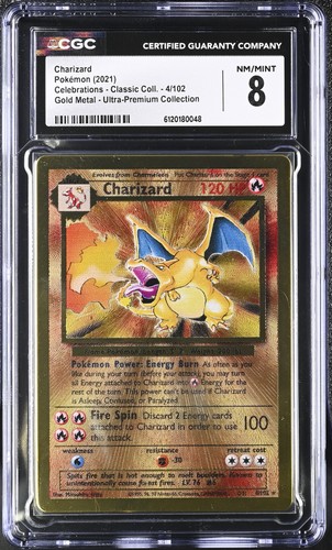 Charizard 102 gold - charizard, metal