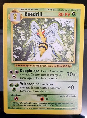 Carta pokemon beedrill 102 - carta, 17/102