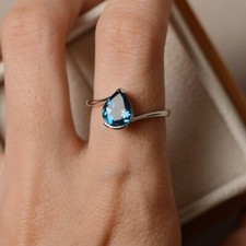 Pear cut real topaz - cut, &