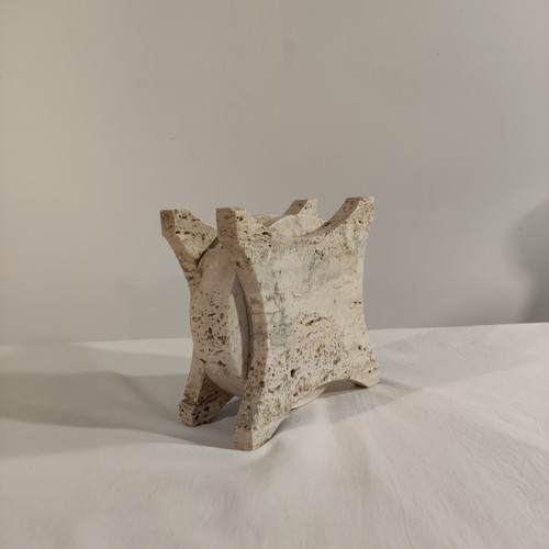 Vaso scultura travertino - vaso,