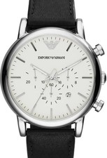 Orologio cronografo uomo Emporio Armani - AR1807  Acciaio Inox Cinturino Pelle