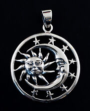 Pendente Luna Sole Stelle Gioiello Etnico Argento 925 - 6 Grammi - 25434 K104