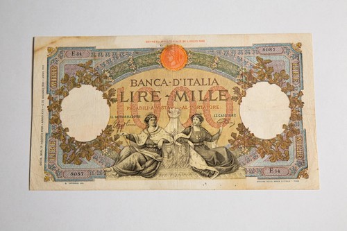 1000 lire capranesi mietitrice - 1000,