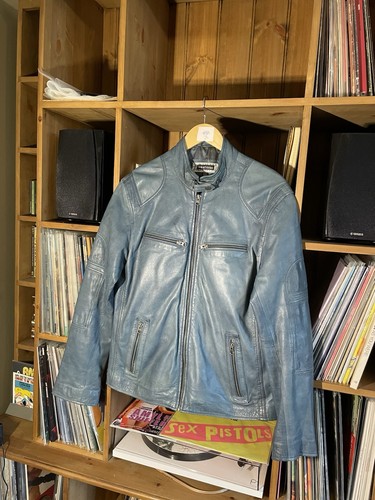 Giacca uomo vera pelle - , blu
