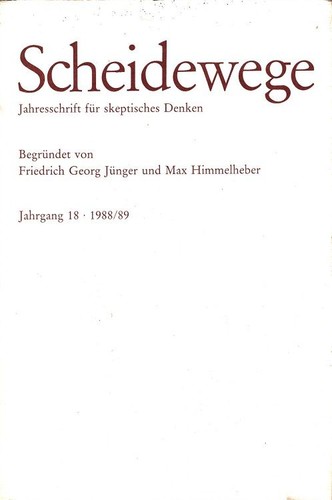 Scheidewege jahrgang - 18,