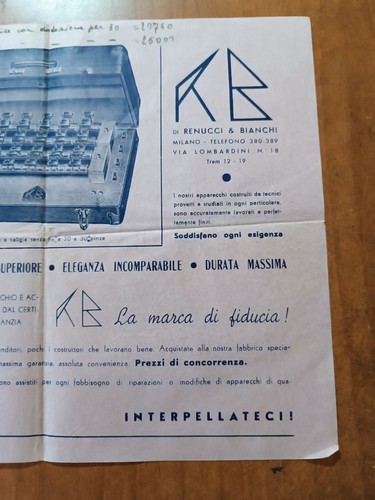 Depliant pubblicità renucci - pubblicità,