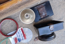 VECCHIO FARO ORIGINALE PER BICICLETTA BACKELITE anni 30 40 FANALE BICI ANTICO