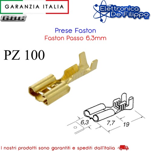 100 prese faston passo - 100,