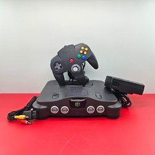 Nintendo 64 Console - Nero - Controller Grigio e cavi - N64 -Pal Eur