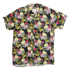 Camicia Hawaiana Nera Con