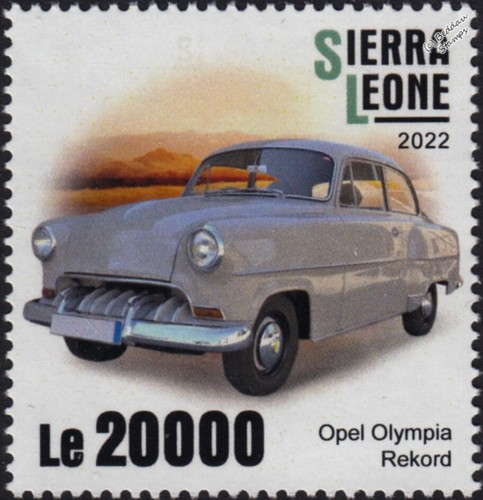 Francobollo auto famiglia