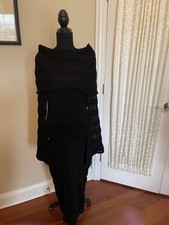 Abito maglione nero lana