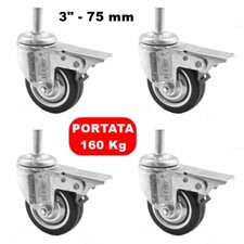 SET 4 RUOTE DA 3" - 75 mm