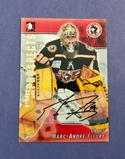 MARC-ANDRE FLEURY 2004 ITG Eroi e Prospettive ROOKIE AUTOGRAFO PINGUINI