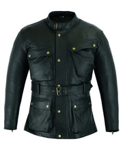 Cappotto Moto Uomo Pelle Nera