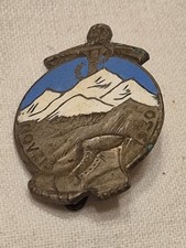 pin spilla smaltata da bavero 1930 alpe di Noveis  biella rara