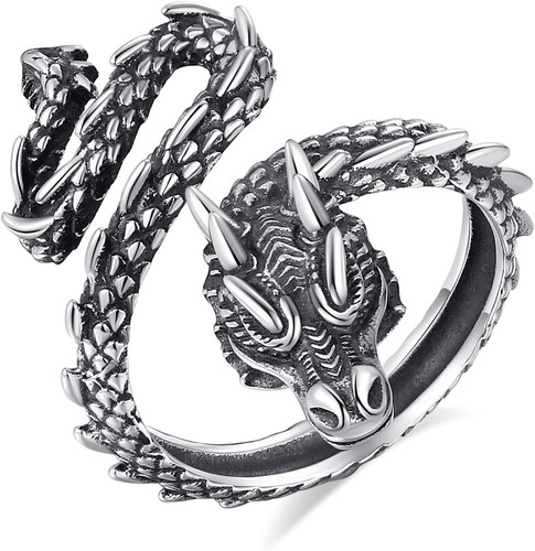 Anello drago argento 925 per - drago,