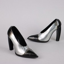 Scarpe Jil Sander Pelle Argentata Collezione 2016 N. 39 Second Hand Originali