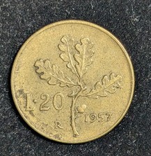 1957 R Italy 20 Lire