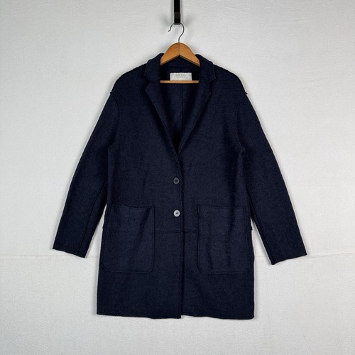 Zara lana lungo blu navy - lana,