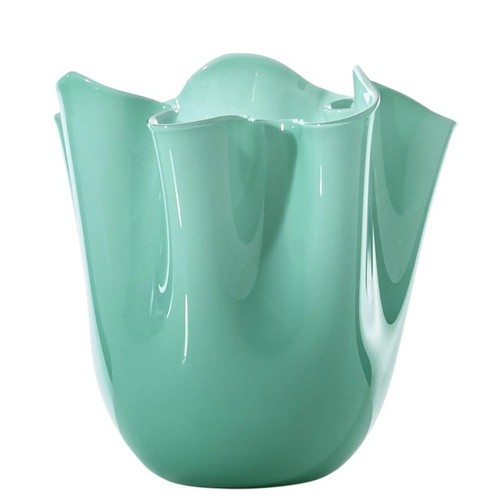 Vaso venini fazzoletto verde - vaso,