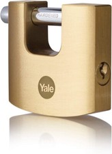 YALE Y114B/70/113/1 - Lucchetto Rettangolare in Ottone e Acciaio + 3 Chiavi