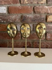 Maschera teatro in ottone su