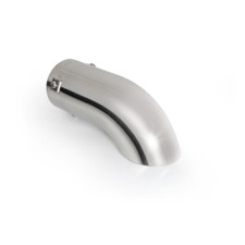 Terminale di scarico universale inox singolo curvo Ø 50-60 mm Marmitta Sportiva