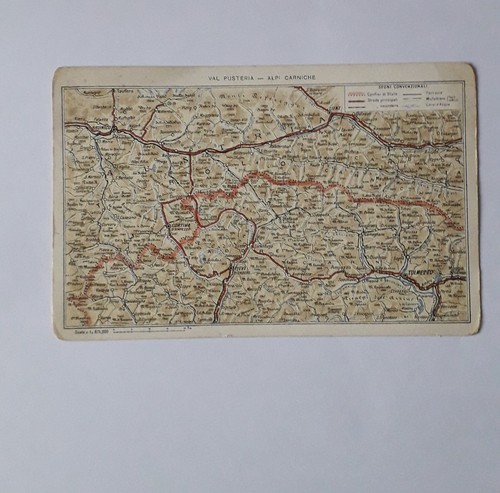 Cartolina illustrata cartina - cartolina,