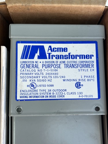 Acme transformer 53004 - transformer, t-1-53004