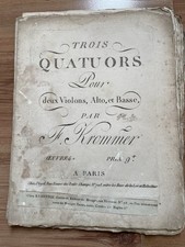 KROMMER Franz, Trois Quatuors