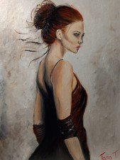 Quadro olio su tela: Elegante