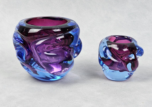 Coppia vasetti murano vetro - murano,