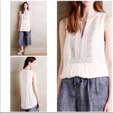 Canotta donna One September Anthropologie pasta testurizzata avorio taglia large