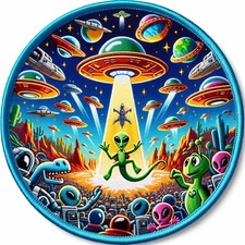 UFO's VS Earth Patch applique