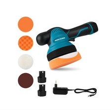 LUCIDATRICE AUTO ORBITALE,KIT PROFESSIONALE CON 2 BATTERIE 8 VELOCITA REGOLABILE