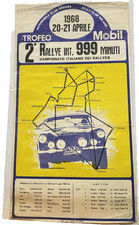 Rally Poster 1968 2° Rallye Internazionale 999 Minuti – Italy 70*38,5