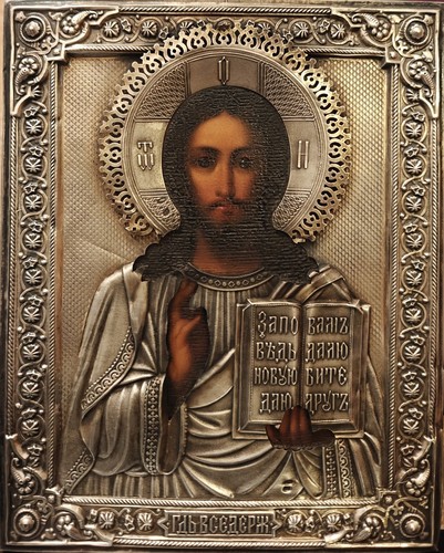 Antica icona del cristo - icona,
