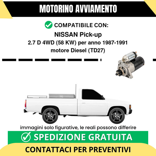 Motorino avviamento nissan - avviamento,