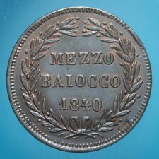GREGORIO XVI 1/2 BAIOCCO 1840