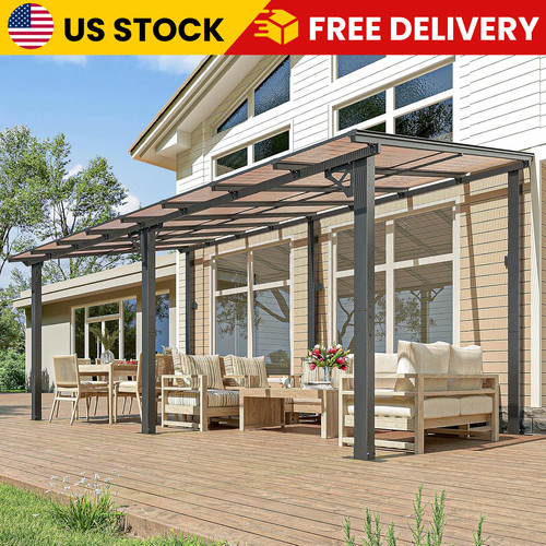 Outdoor metal lean gazebo - lean, to