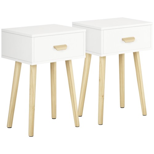 Homcom set comodini - set, 2